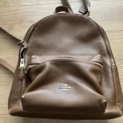 COACH ブラウンレザーバックパックのサムネイル