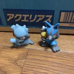 ポケモンキッズ ルカリオ リオル フィギュアセット　指人形