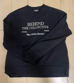 H&M ブラック　裏起毛 トレーナー