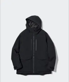 【美品】ハイブリットダウンパーカ(3Dカット) ブラック Lサイズ