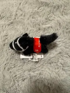 黒い馬のぬいぐるみ 11cm 赤いタグ付き