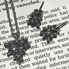 SILVER 925 ネックレス&ピアス　2点セット　シルバー