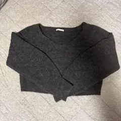 【GU】 2ピースパフィータッチセーター ダークグレー