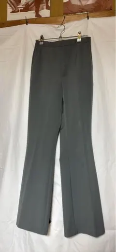 GU グレー ブルー　フレアパンツ