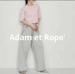 アダムエロペ◾️ピンク半袖カーディガン　クリスタルボタンAdam et Rope'のサムネイル