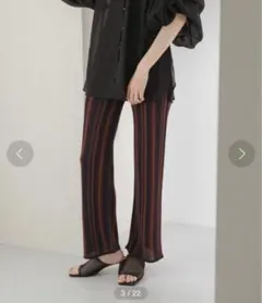 KBF マルチニットストライプパンツ