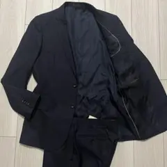 人気✨️ヒルトン GUABELLO ビジネス スーツ 紺 ストライプ A6
