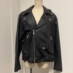 ダブルライダースジャケット ブラック