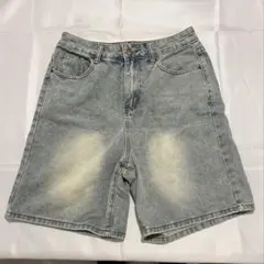SHEIN デニムショートパンツ ハーフパンツ　ライトブルー