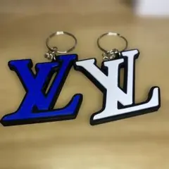 VLロゴ キーホルダー ブルー ホワイト 2個セット