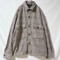 LAKOLE ラコレ ヘビーネルシャツ シャツジャケット チェック 暖かい 茶色