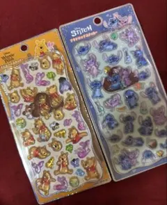 国内正規品 プチドロップステッカー ディズニー プーさん スティッチ