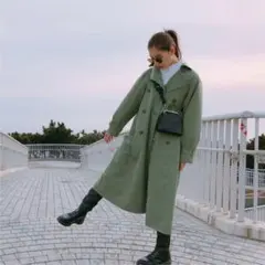 新木優子着用　トレンチコート　カーキ