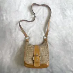 美品 COACH コーチ SOHOソーホー Y2K ショルダーバッグ ゴールド 