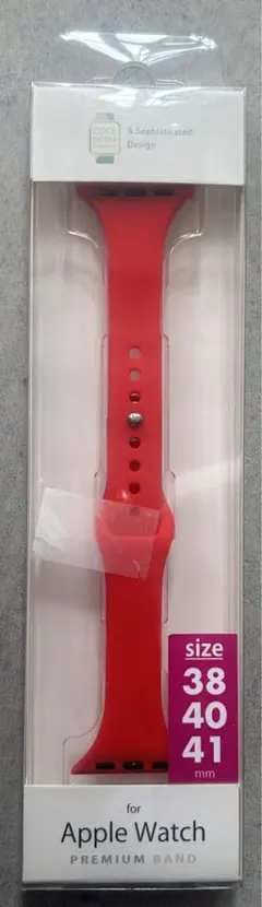 【未開封】38・40・41レッド赤プレミアムバンドApple Watchシリコン