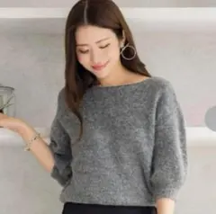 しまむら manao キモウボートネックニットプルオーバー M