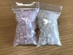 水晶、ローズクォーツ　２個セット