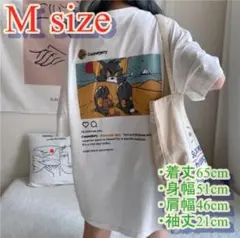 M_トムとジェリー Instagram グラフィック Tシャツ ホワイト