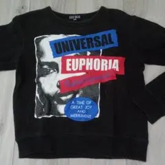 女児　EAST BLUE ブラック トレーナー 130