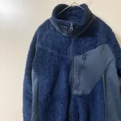used　ネイビー フリースジャケット フルジップ Ｌ