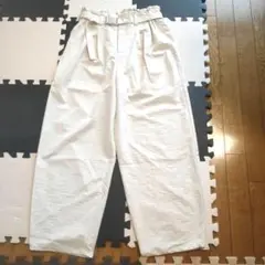 WORKS LONDON ベルト付きホワイトキュロット M