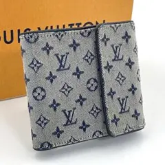 ルイヴィトン モノグラムミニ ポルトビエ カルトクレディ 三つ折り財布 ネイビーのサムネイル