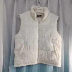 【セール】AZUL by MOUSSYメンズホワイト ダウンベスト Fサイズ