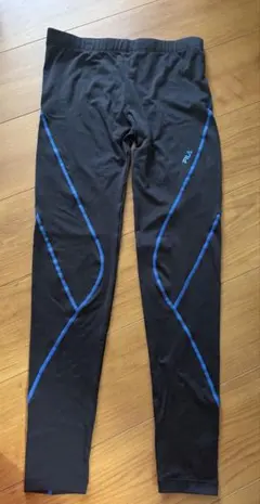 FILA スポーツタイツ スパッツ ブラック ブルー Mのサムネイル