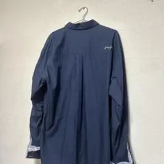 ★希少デザイン★ sean john 長袖　シャツ　XXLサイズ ネイビーのサムネイル