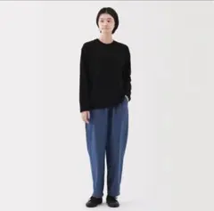 【未使用、タグ付】無印良品　デニムイージーパンツ ブルー XLのサムネイル
