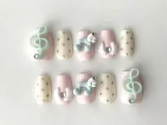 No.35 ネイルチップ　現品　ウィッシュコア　エンジェルコア　音符　星　羽