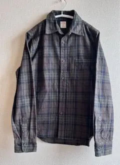【RNA】チェックネルシャツ　ブラウン系　M