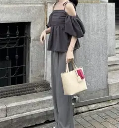 bibiy DONNA STRIPED BUSTIER オフショルトップス - メルカリ