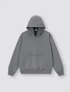 GU ウォッシュドスウェットパーカ　グレー　Lサイズ　ユニセックス