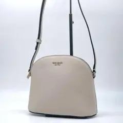 良品 Kate spade ショルダーバッグ レザー　グレーベージュf252