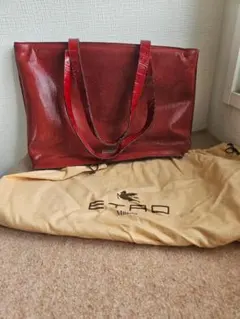 ETRO Milano エトロ トートバッグ レッド 赤 保存袋付きのサムネイル