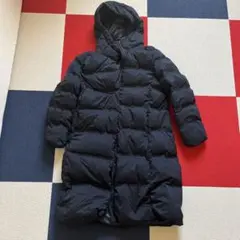 【美品】ユニクロ シームレスダウンロングコート 黒 XL 大きいサイズ 防風
