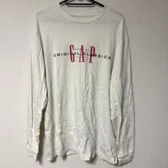 GAP 長袖 ロングスリーブTシャツ M ホワイト(オフホワイト)