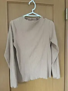 Samansa Mos2 リブ編み長袖Tシャツ Fサイズ