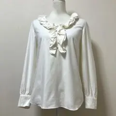 オールドイングランド OLD ENGLAND 白　ブラウス　フリル　秋　上品