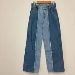 ZARA/ザラ『32』パッチワークデニムパンツ　コットン100％　ストレート
