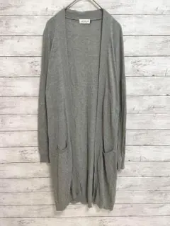 【LEPSIM】レプシィム　ニット　ロングカーディガン　グレー（F）上品✨