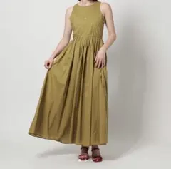 MARIHA マリハ ミューズのドレス ロングワンピース 36サイズ ベージュ