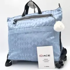 新品同様✨カナナプロジェクト　リュック　トートバッグ　モノグラム　サックスブルーのサムネイル