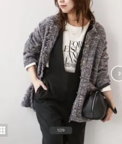 ニットジャケット ノーカラージャケット