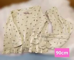 Ampersand　花柄コットン長袖パジャマ 90cmのサムネイル