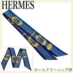 ベルリンヌ馬車に乗って/シルク100%☆エルメス ツイリー オレンジ1983A