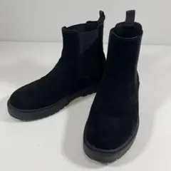 ZARA トラックソール スエード サイドゴアブーツ チェルシー 黒