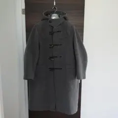 グレー ダッフルコート フード付き