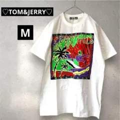 【266】トムアンドジェリー【M】ネオンプリントTシャツ 派手可愛　トムジェリ